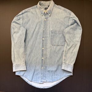 GAP Light Wash Denim Button-Down Shirt